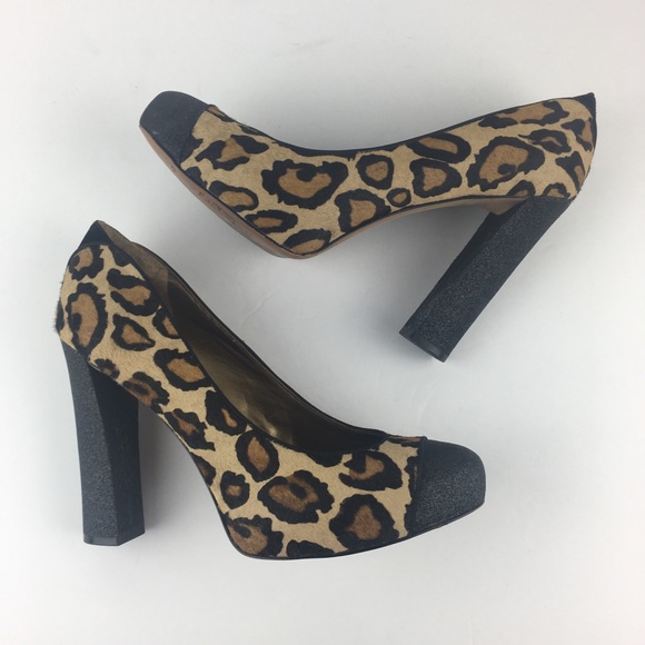 Sam Edelman Shoes - Sam Edelman Jaguar Print Heels with Black Toe Box
